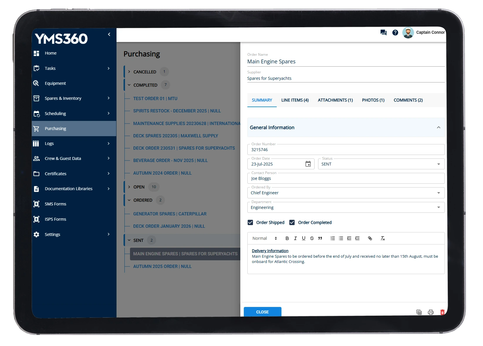 YMS360 Purchasing